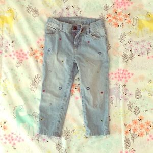 Embroidered GAP girlfriend jeans